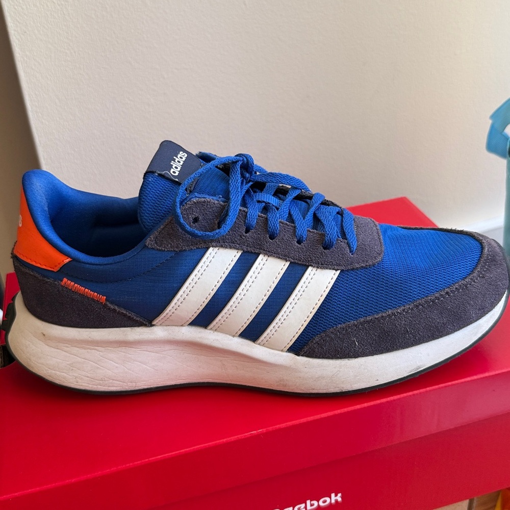 Adidas Men's Run 70s Blue and Orange Sneakers